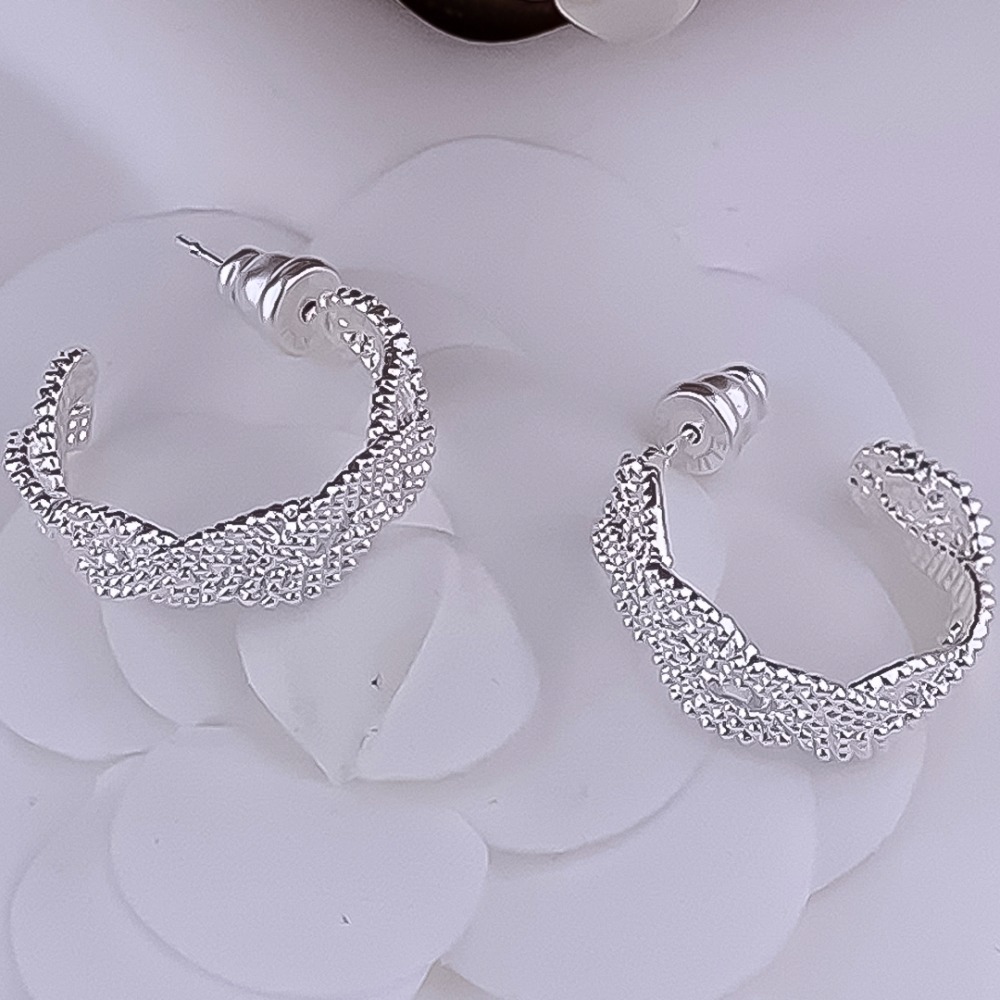 Earrings Women 18K Gold Plated Earring C Shape Braided Stud Earrings Luxury Jewlery Designer for Women Timeless Elegant Free Shipping Buy One Get One