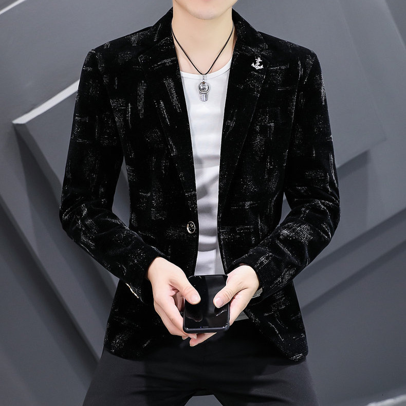 Designer's Casual Slim Fit Suit Fashionable Single Breasted Camouflage Suit Jacket Spring And Autumn New Men's Jacket High-quality Classic C