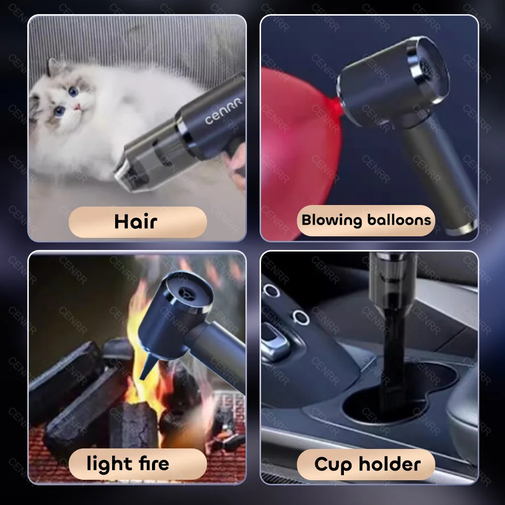 CENRR 210000PA Mini Car Vacuum Cleaner Wireless Powerful Vacuum Car Cleaner Handheld Portable Vacuum Cleaner Cleaning Machine a260514