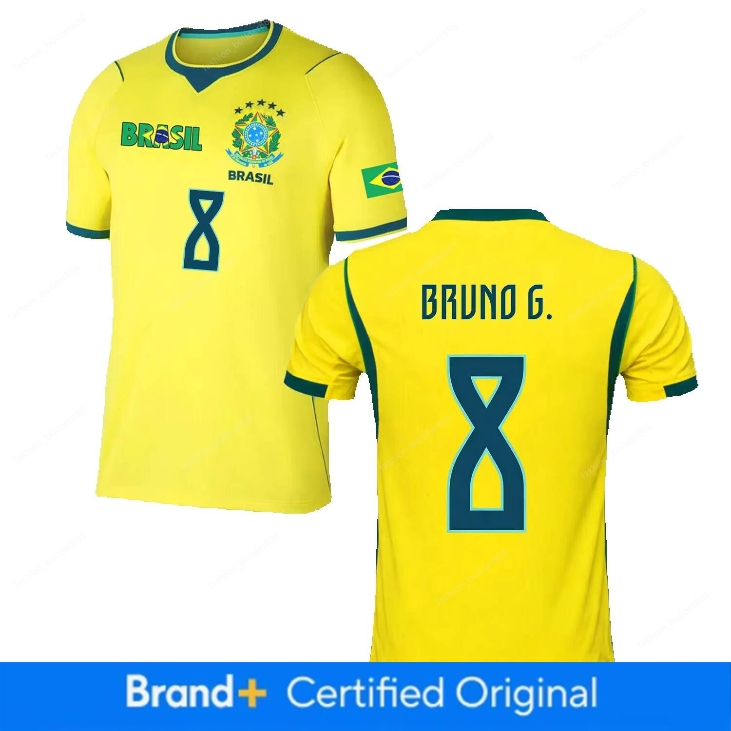 Brazil Jersey Bruno Guimaraes NO 8 World Cup 2026 Brazilian National Team Sports T shirt Jerseys Flag Football Stars Full Squad Home Man Woman Tshirt 