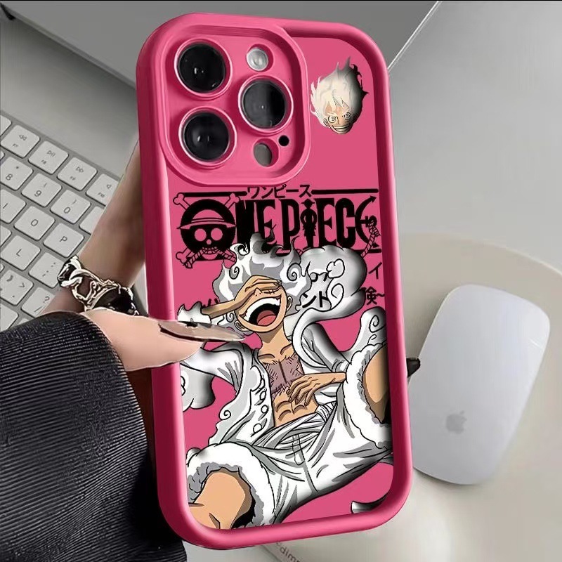Five-tier Nika Luffy One Piece phone case suitable for Apple 15Pro, iPhone 16, anime 14, premium 13Pro