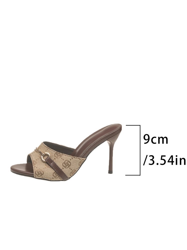 free shipping Women's one-inch high heel slippers casual daily slippers Bestseller