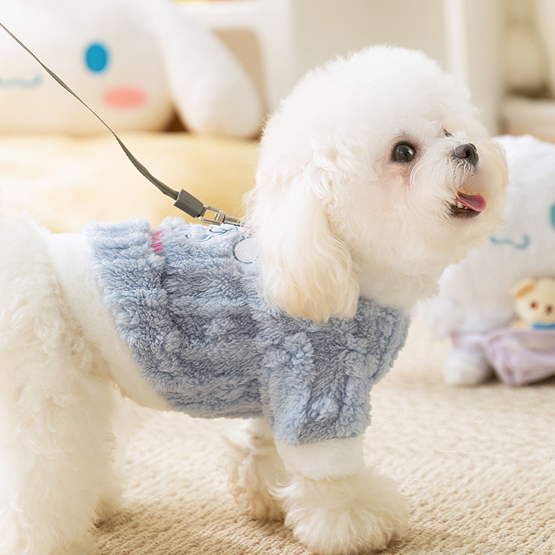 Luxurious Small Puppy Outerwear with Soft Velvety Fabric Suitable for Chilly Weather HF60