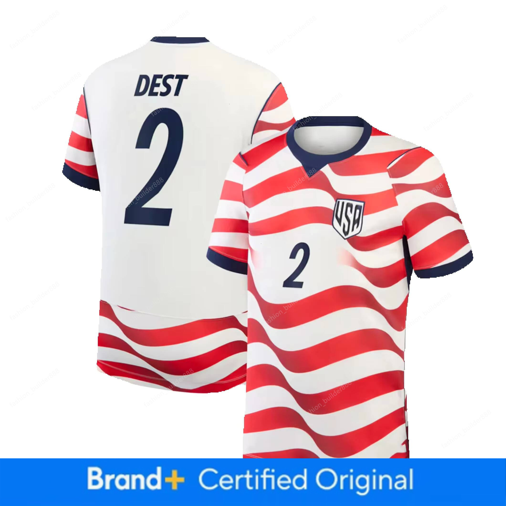 America Jersey Sergino Dest NO 2 World Cup 2026 American National Team Sports T shirt Jerseys USA Flag Football Stars United States Man Woman Tshirt