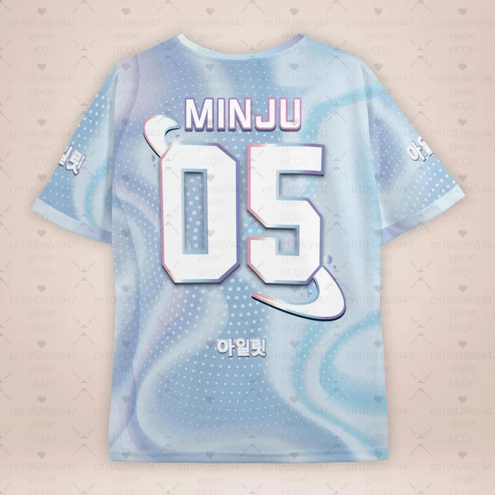 men women Fashion ONeck Short Sleeve TShirt ILLIT MINJU Fans Summer Tee Lightweight Sport Daily Oversized 260515