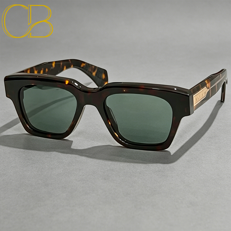 Fellini Acetate Sunglasses Designer Handmade TOP Quality High Cat Eye Glasses Thick Retro Vintage Steampunk Men Women Summer Beach Optical Luxury Bran
