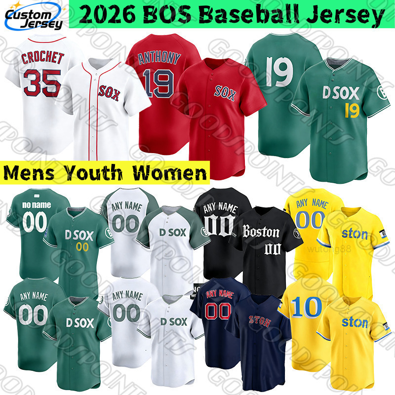 BostonS Red Sox jersey Garrett Crochet Roman Anthony Jarren Duran Wilyer Abreu redsox Ted Williams Chapman Masataka Yoshida Pedro Martinez soxs Baseba