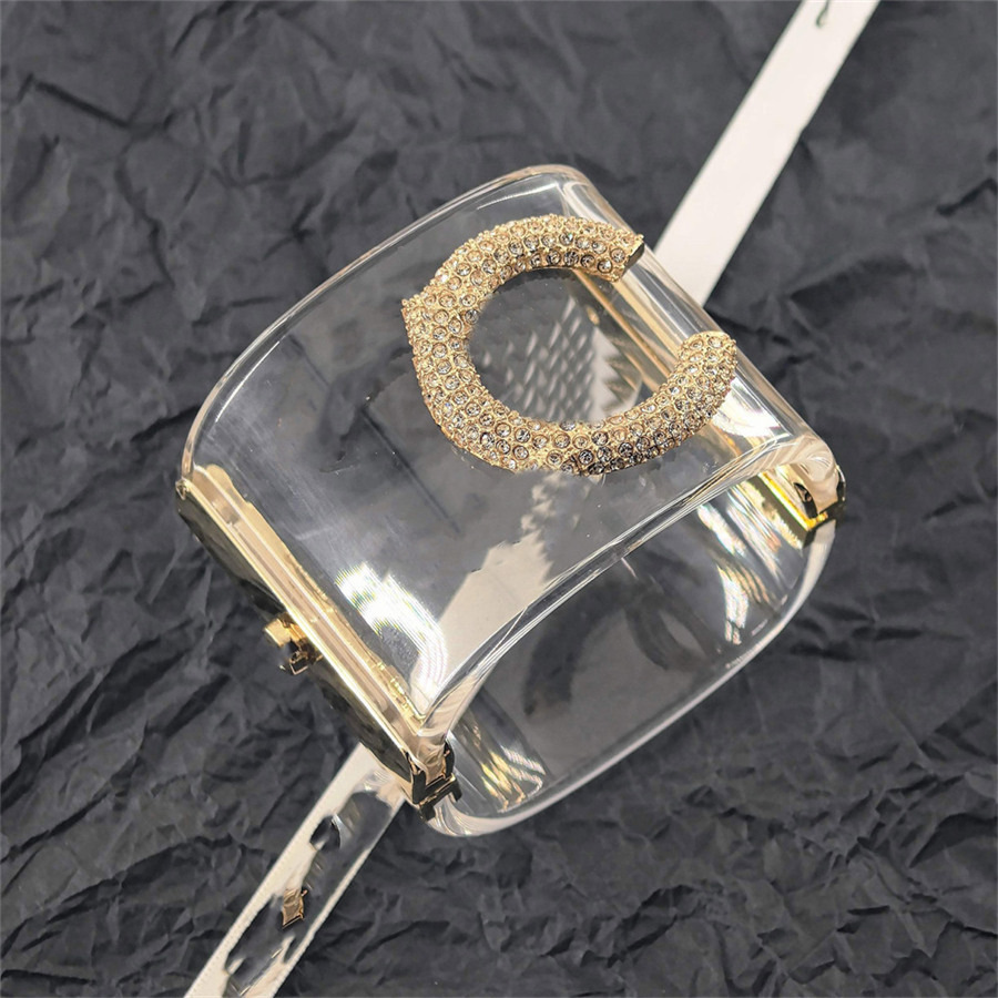 Woman Cuba Bangle C Designer Acrylic Bracelet Luxury Brand Diamond Pearls Gold …