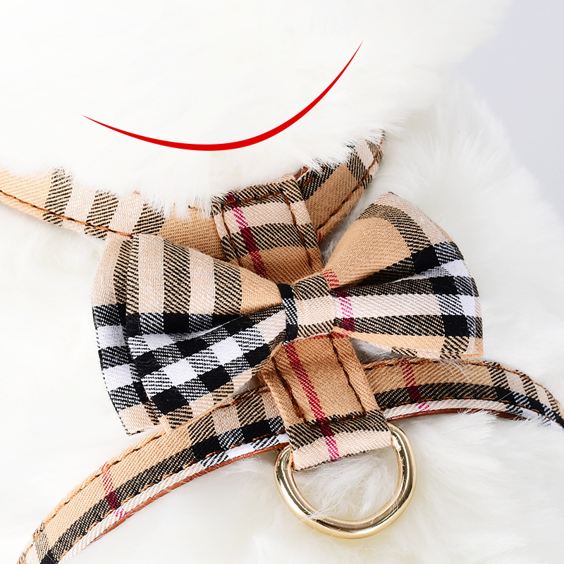 Wholesale fashion pet cat chest harness dog vest traction rope manufacturer - view 3