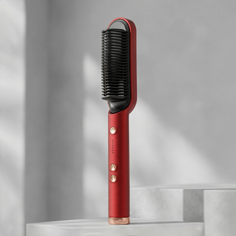 Electric Comb Multifunctional Straight Hair Straightener Comb Negative Ion Anti-Scalding Styling Tool Straightening Brush 250725