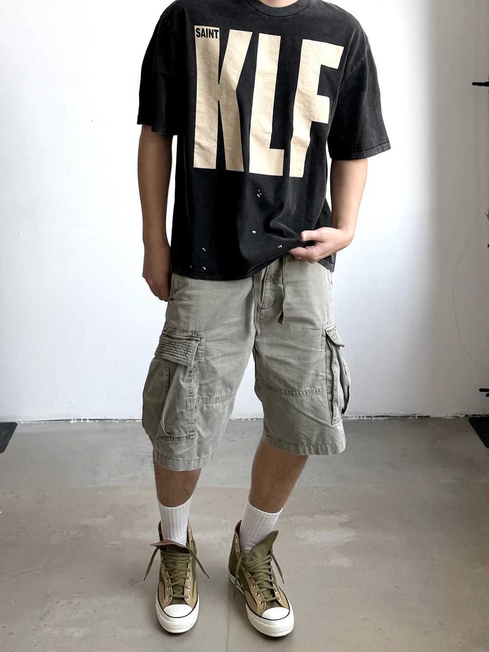 Yao Fashion Saint OF Michael High Quality 11 Retro Washed Old Streetwear Casual Baggy Oversize Unisex Tops Tee T Shirt For Men X260516