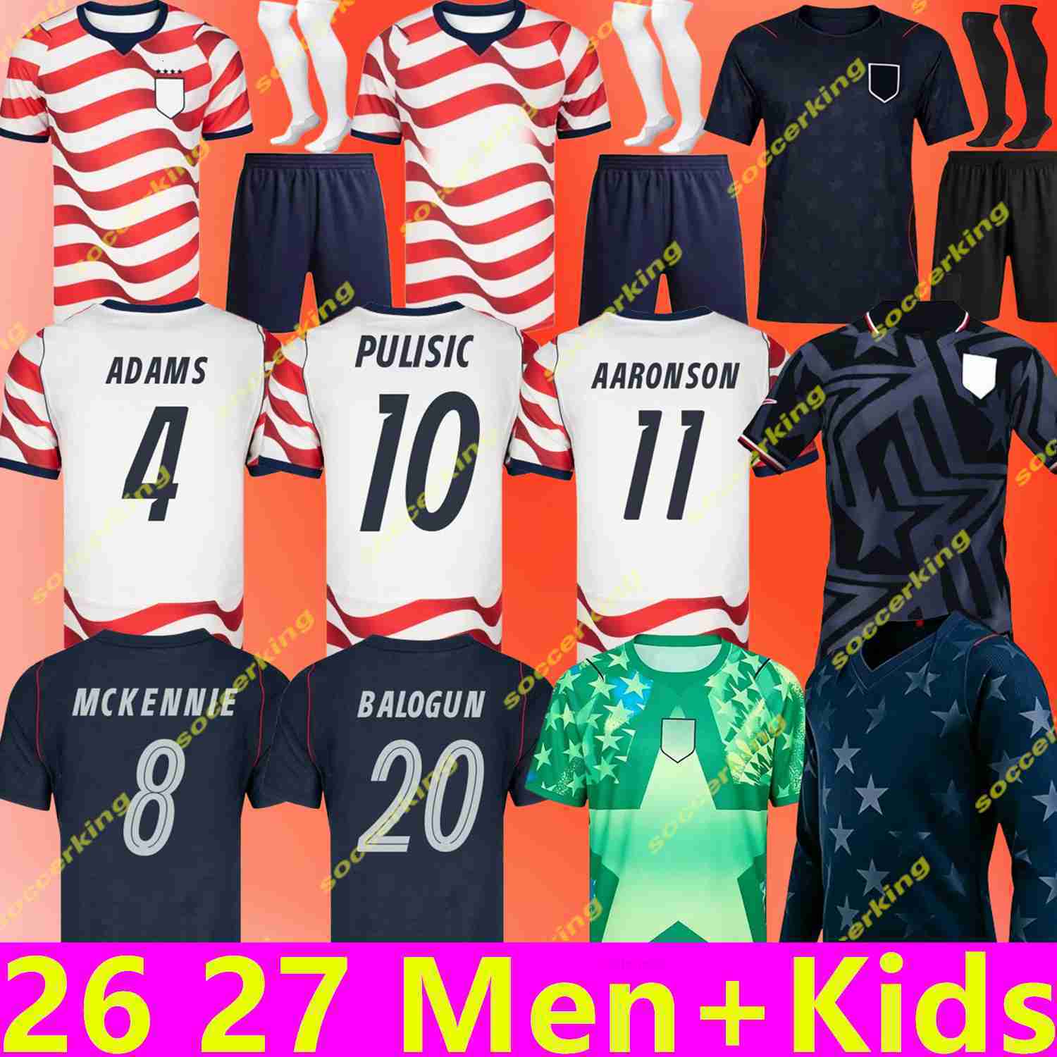 26 27 PULISIC MCKENNIE soccer Jersey ERTZ ALTIDORE PRESS WOOD AARONSON ADAMS World Cup 2026 America Football Shirt United States Camisetas USAS USMNT 