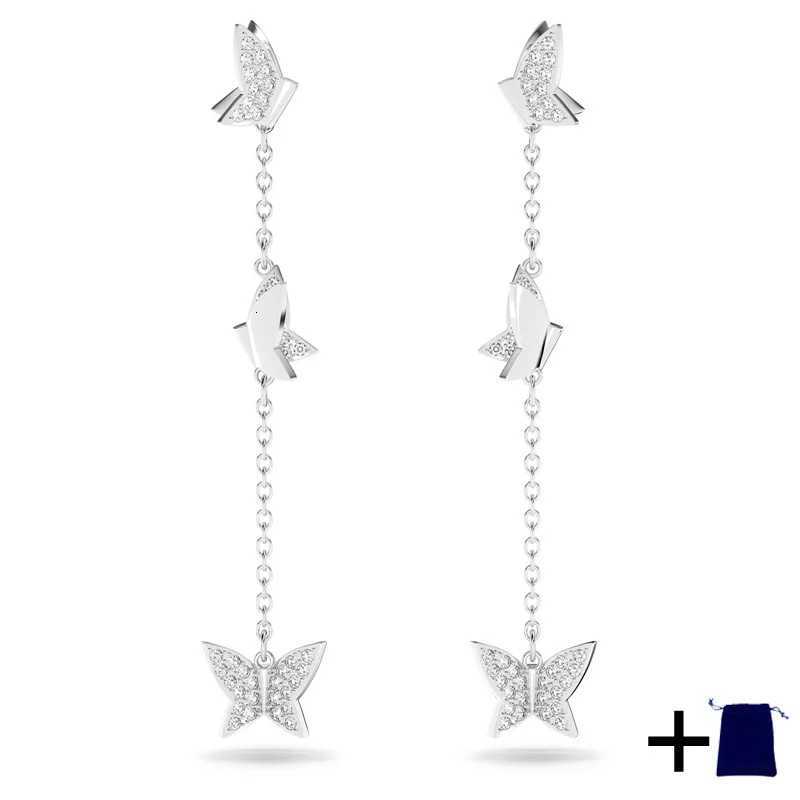 2025 New Butterfly Zircon Necklace Earrings Bracelet Jewelry Set Texture Premium Party Banquet Attendance Gift Giving X260516 - view 6