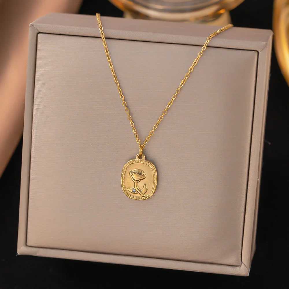 Stainl Steel Flower Pendant Necklace For Women Fashion Ladies Gold Color Clavicle Chain High Quality Jewelry Wedding Gifts X260516 - view 7