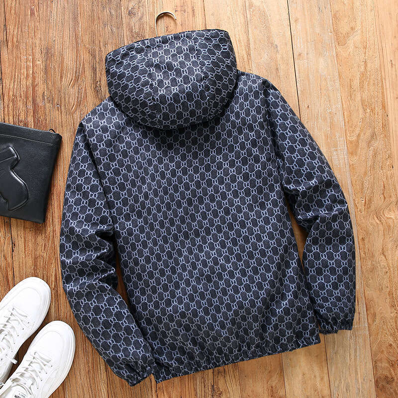Luxury European Style Trendy Men's Jacket Autumn New Slim-Fit Simple Casual Hooded Stylish Handsome Coat For Men