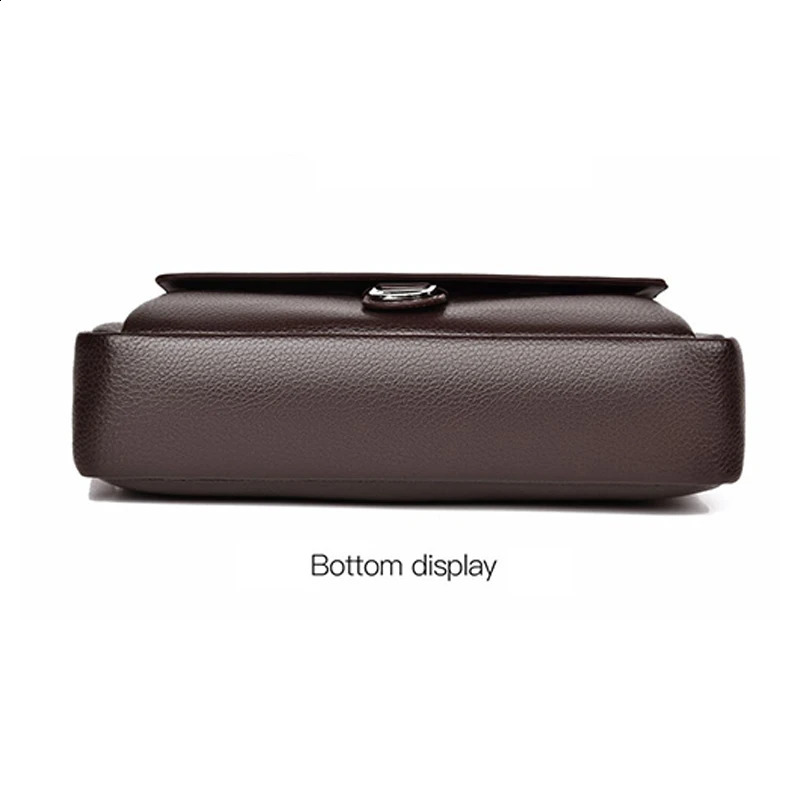 Breathable Shoulder Bag for Men Waterproof PU Leather Briefcase Multipocket Crossbody Purse Office Commute 260516 - view 6