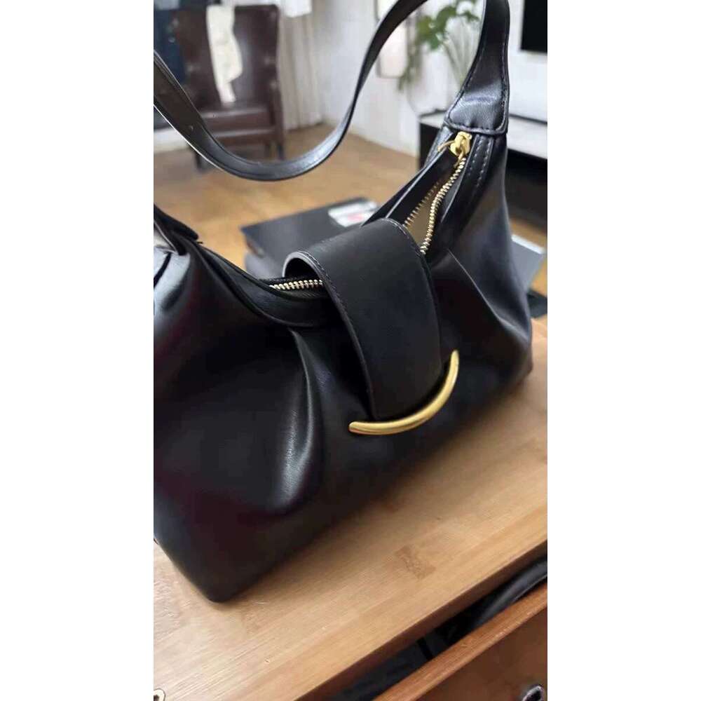 Women Spring New Genuine Cowhide Leather Tote Bag High End Fashion Underarm Shoulder Purse Versatile Casual Daily Crossbody Handbag SENYY