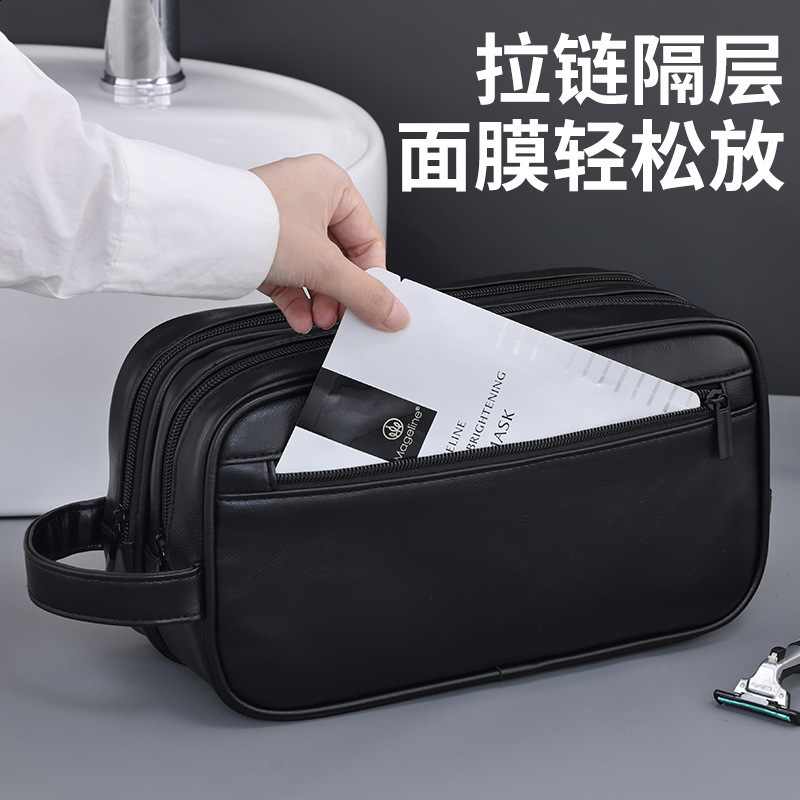 Zunshang Double-Layer Large Mens Toiletry Bag Large Capacity High-End Portable Waterproof Makeup Bag Cosmetic Organizer251018