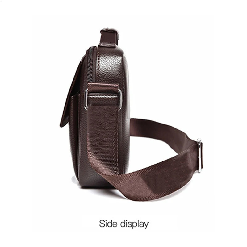 Breathable Shoulder Bag for Men Waterproof PU Leather Briefcase Multipocket Crossbody Purse Office Commute 260516 - view 4