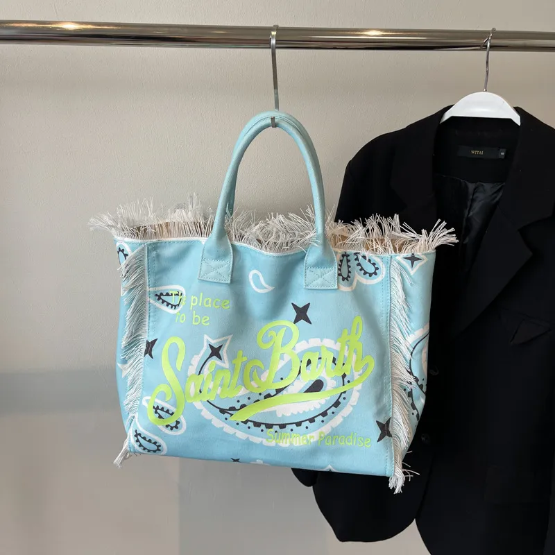2026 Designer Bags Luxury Bags Shoulder Bags Crossbody Toth Ladies Beach Bag Large capacity single shoulder Handcrafted tassel denim print commuter