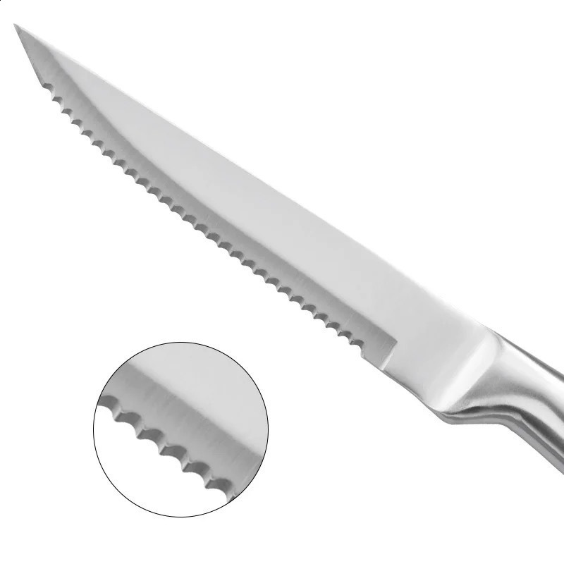 4/6/8 Pcs Steak Knife Set Stainless Steel Blade Kitchen Knives Sharp Dinner Knife Meat Cutter Dinnerware Set 251202