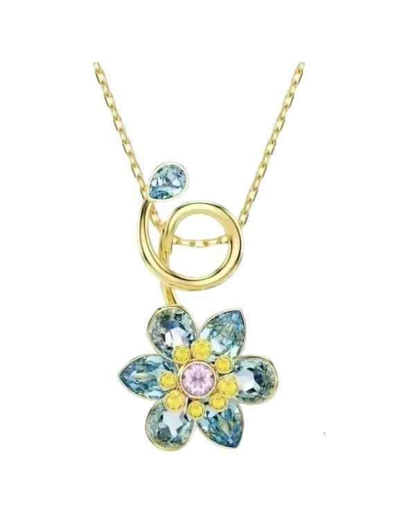 2025 Hot Selling High-end Floral Necklace Pendant Earring Bracelet Set Luxurious and Atmospheric Rainbow Color Matching Gift X260516 - view 4