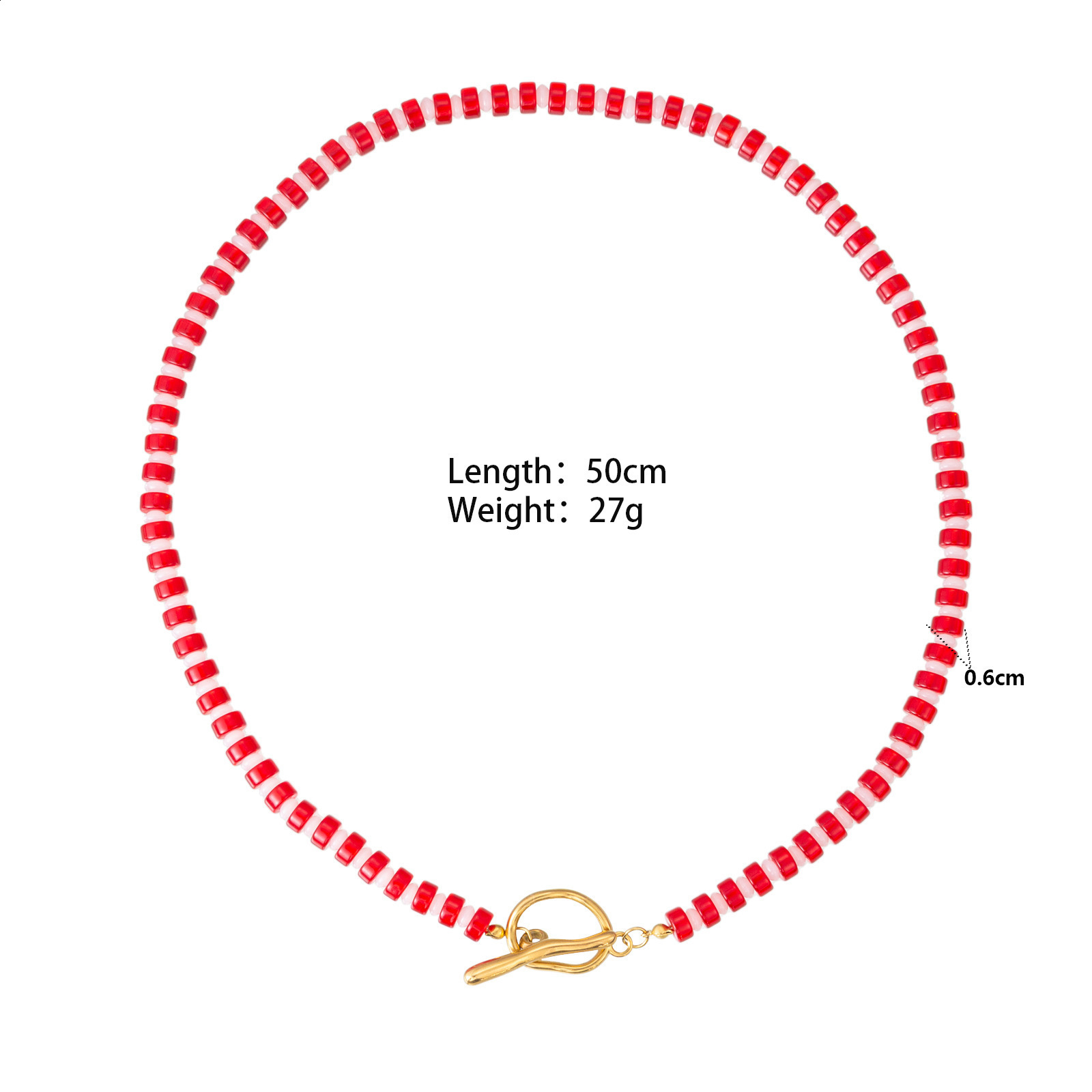 Rose red natural stone lapis lazuli handmade beaded necklace for women niche high-end feel personalized collarbone chain choker240919