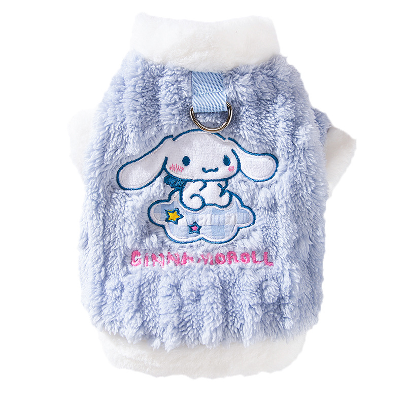 Luxurious Small Puppy Outerwear with Soft Velvety Fabric Suitable for Chilly Weather HF60