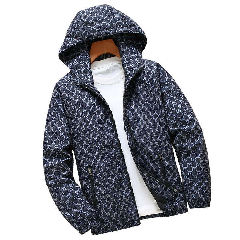 Luxury European Style Trendy Men's Jacket Autumn New Slim-Fit Simple Casual Hooded Stylish Handsome Coat For Men