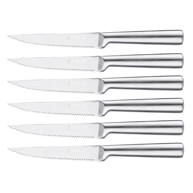 4/6/8 Pcs Steak Knife Set Stainless Steel Blade Kitchen Knives Sharp Dinner Knife Meat Cutter Dinnerware Set 251202