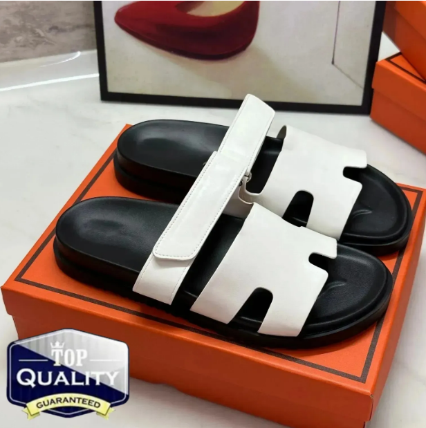 2026 LUXUHM New Fashion Shoes Women's Designer Leather Summer Sandals - Flat Beach Slides Size 36-41
