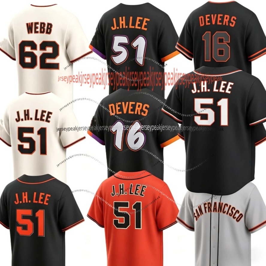 51 Jung Hoo Lee 2026 Black Baseball Jersey Chapman Logan Webb Mike Yastrzemski Wade Jr. Bailey San Francisco Jersey Giant2