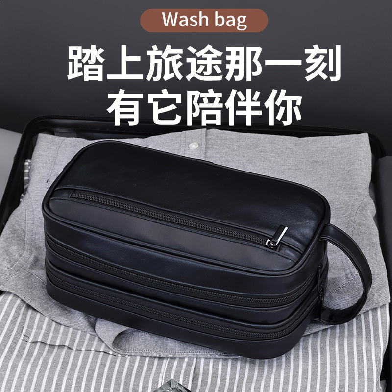 Zunshang Double-Layer Large Mens Toiletry Bag Large Capacity High-End Portable Waterproof Makeup Bag Cosmetic Organizer251018