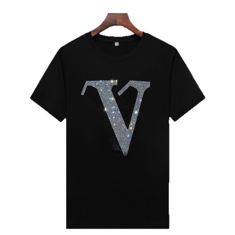 Designer Men's T-shirt Summer Pure Cotton Tee Solid Color Short Sleeved Shirt Street Fashion Brand Letter Pattern S Top High-quality Clothing