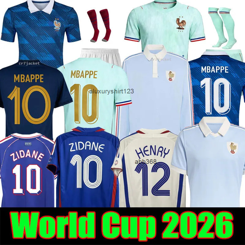 France jersey world cup 2026 maillot quipe de French Soccer Jerseys 26 27 MBAPPE DEMBELE EKITIKE Olise Kids retro Football tops Shirt maillot de foot 