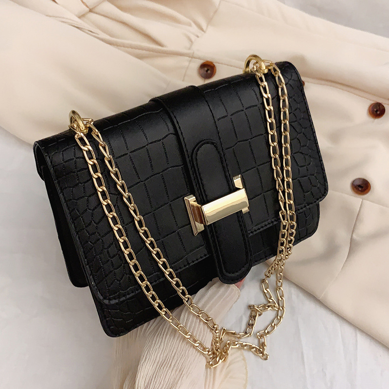 Free shipping bag, women's shoulder bag, stone patterned crossbody bag, 2026 new hot selling embossed solid color small square bag
