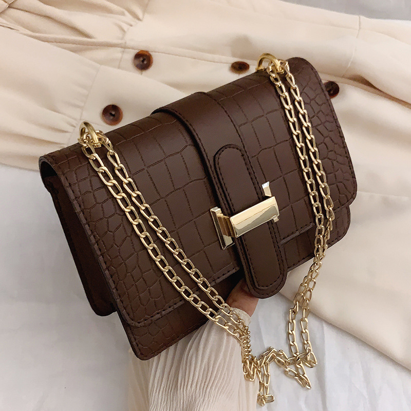 Free shipping bag, women's shoulder bag, stone patterned crossbody bag, 2026 new hot selling embossed solid color small square bag