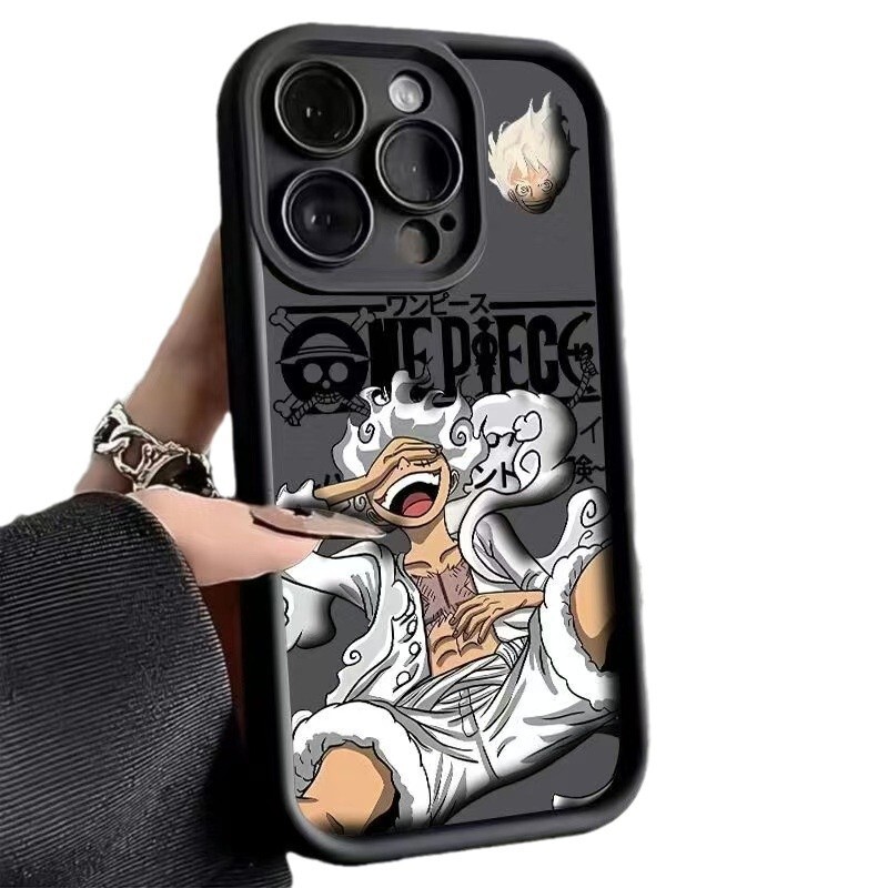 Five-tier Nika Luffy One Piece phone case suitable for Apple 15Pro, iPhone 16, anime 14, premium 13Pro
