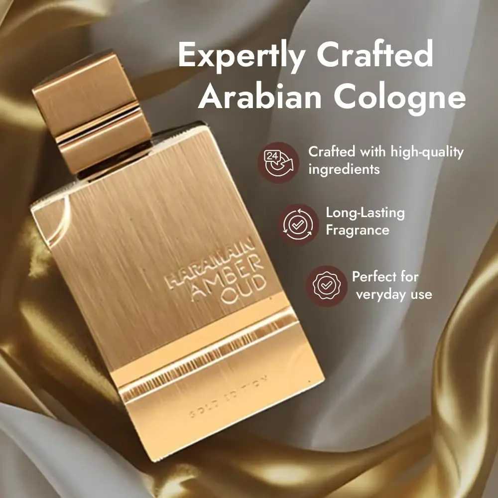 Al Haramain Amber Oud Gold Edition Arabian Perfume for Women and Men Unisex Long Lasting Amber 2 Oz Long Lasting Fragrance C260516