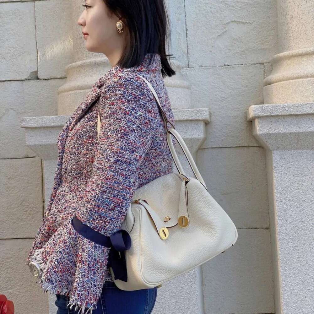 Women High End New Top Layer TC Leather Lindy Pillow Bag Shafie Thread Design Large Capacity Fashion Single Shoulder Crossbody Handbag SENYY