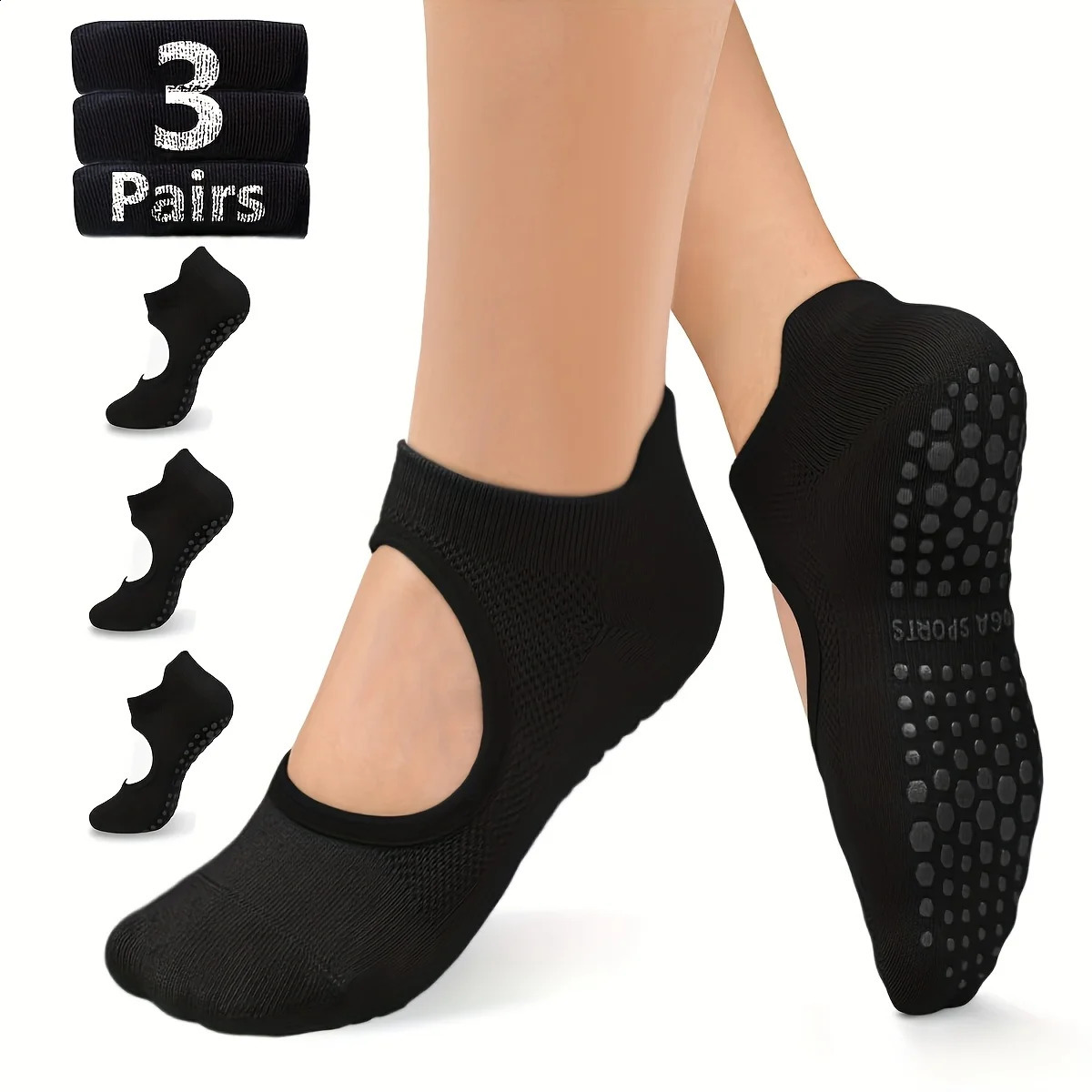 Non Slip Grip Women Socks for Yoga Barre Pilates Fitness Gym Sports Anti Slip Dance Socks Woman YOGO Socks 260514