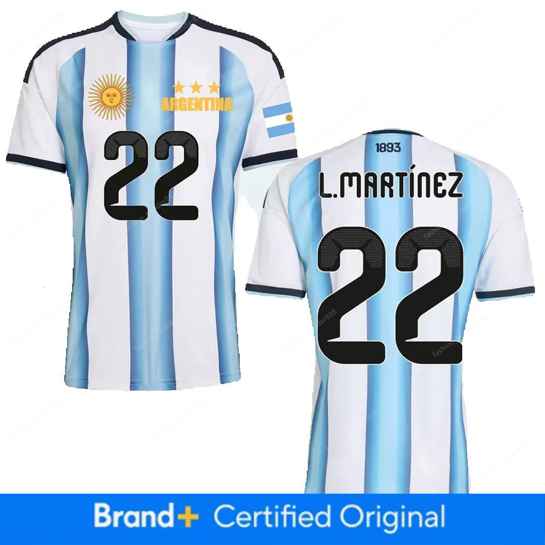 Argentine Jersey World Cup 2026 National Team Sports T shirt Jerseys Flag Football Stars Argentina Full Squad Home Top Numbers 9 10 13 20 22 23 24 26