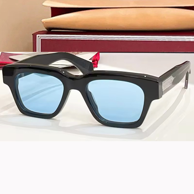 Fellini Acetate Sunglasses Designer Handmade TOP Quality High Cat Eye Glasses Thick Retro Vintage Steampunk Men Women Summer Beach Optical Luxury Bran