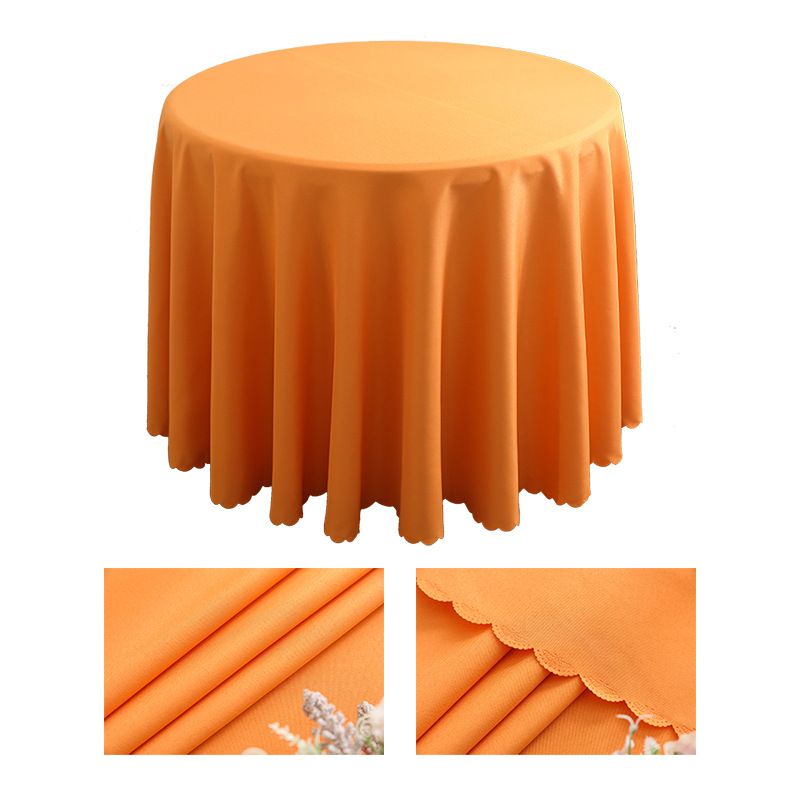 YL-38652 Custom solid color tablecloth, suitable for hotel conferences, weddings, banquets, and home use, round tablecloth, polyester tablecloth.