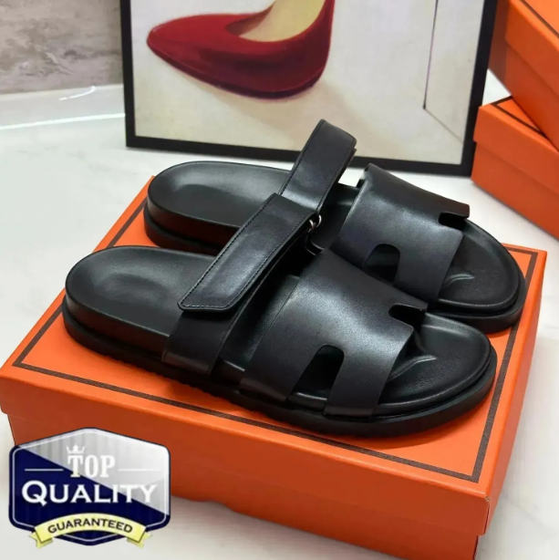 2026 pbosHM New Fashion Shoes Women's Designer Leather Summer Sandals - Flat Beach Slides Size 36-41