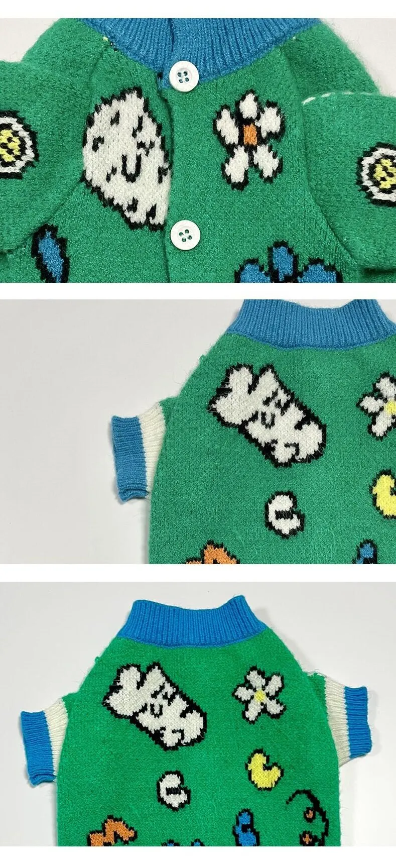 Pet-Friendly Teddy-Inspired Fall-Winter Sweaters | Versatile Contrast Fleece Cardigans HF30