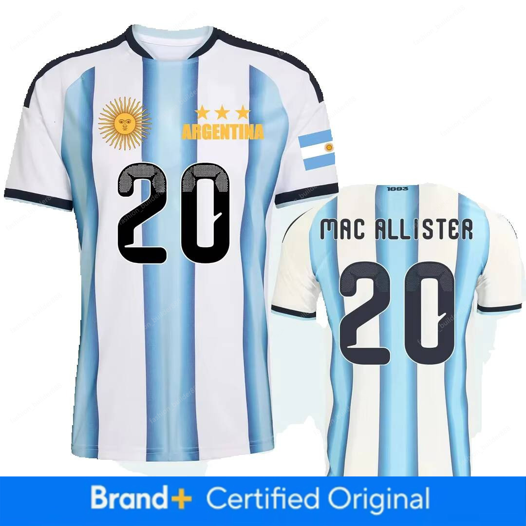 Argentine Jersey World Cup 2026 National Team Sports T shirt Jerseys Flag Football Stars Argentina Full Squad Home Top Numbers 9 10 13 20 22 23 24 26