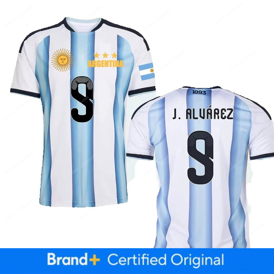 Argentine Jersey World Cup 2026 National Team Sports T shirt Jerseys Flag Football Stars Argentina Full Squad Home Top Numbers 9 10 13 20 22 23 24 26