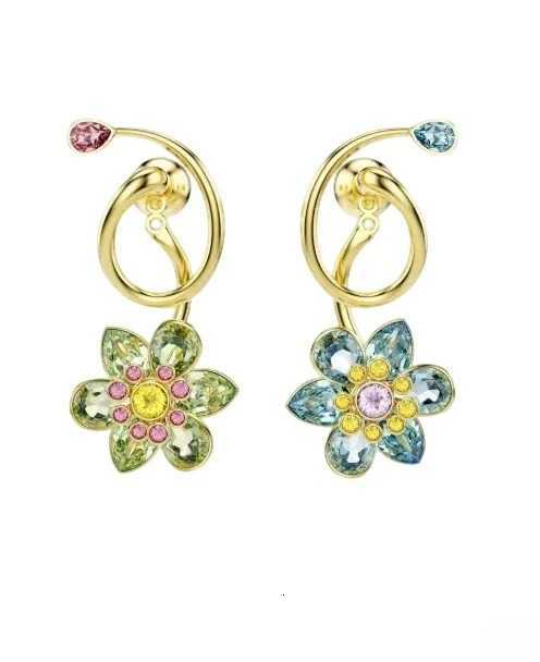 2025 Hot Selling High-end Floral Necklace Pendant Earring Bracelet Set Luxurious and Atmospheric Rainbow Color Matching Gift X260516 - view 3
