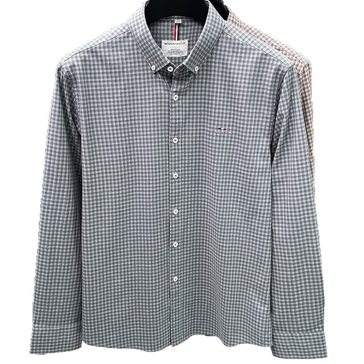 Designer Luxury Brand Loose Plus Size Men's Essential Long Sleeved Shirt Fashionable Street Men's Plaid Printed Lapel Shirt Top Autumn Trend